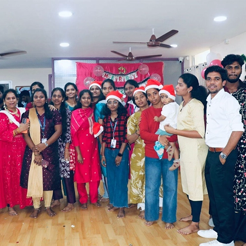 Special celebration moments including Santa's visit and cake cutting at Medicza Academy.